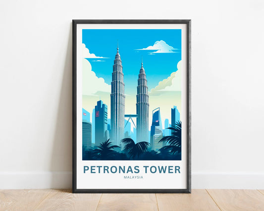 Petronas Tower Travel Poster