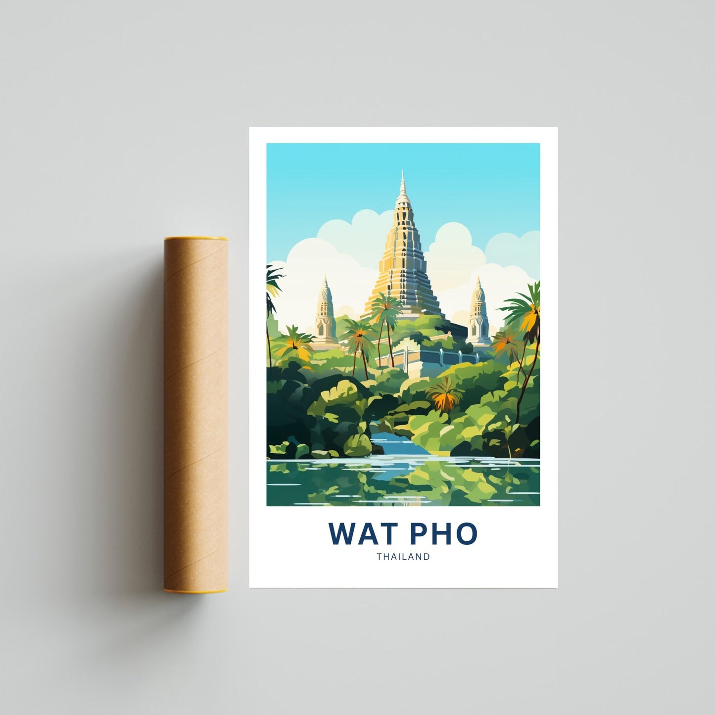 Wat Pho Travel Poster