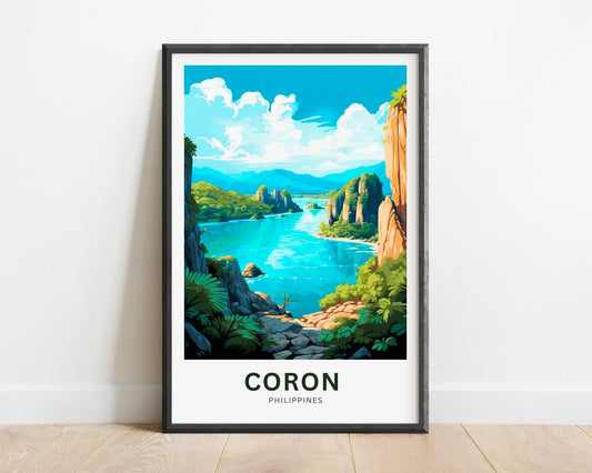 Coron Travel Poster