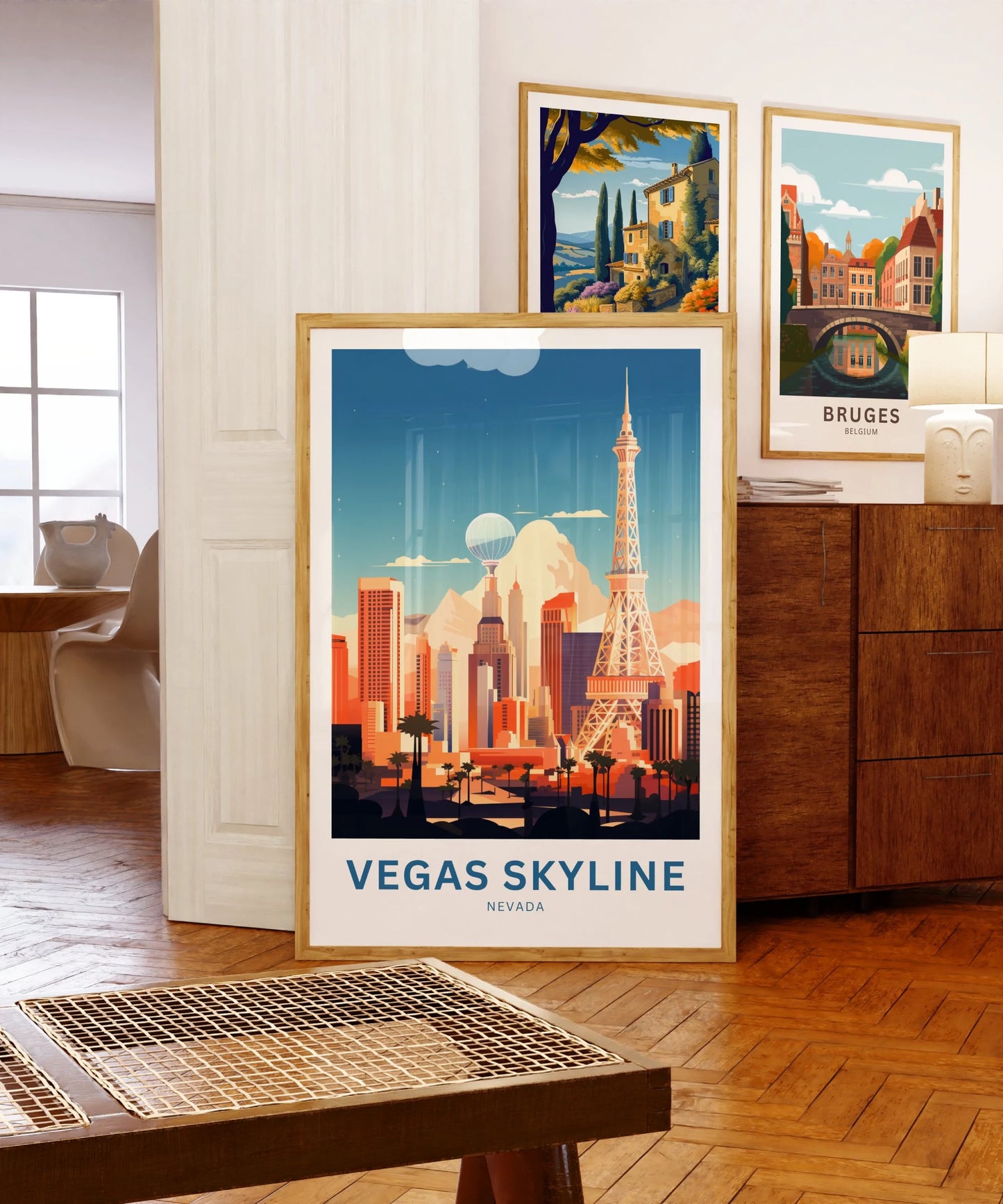 Vegas Skyline Travel Poster