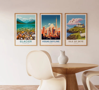 Vegas Skyline Travel Poster