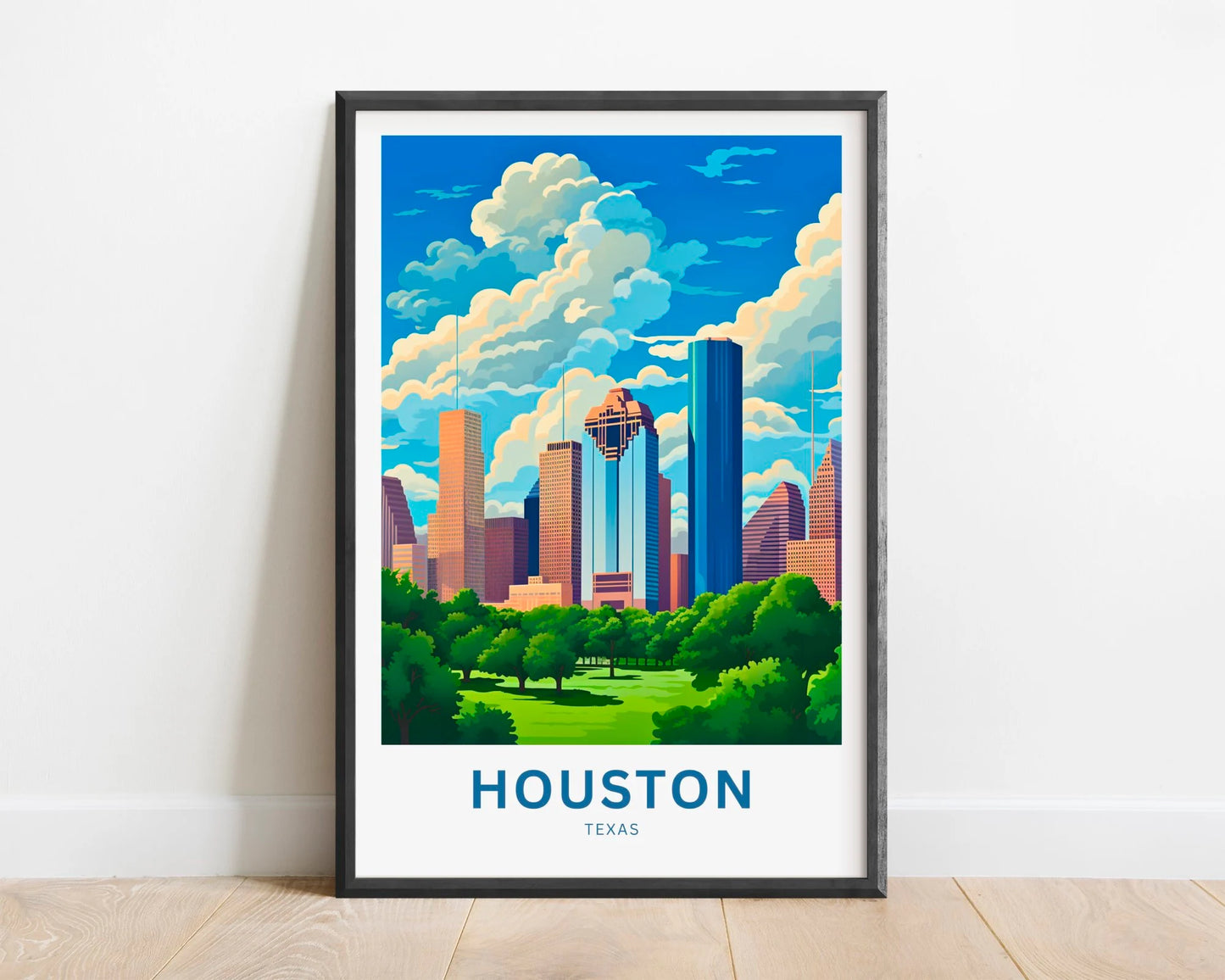 Houston Travel Poster