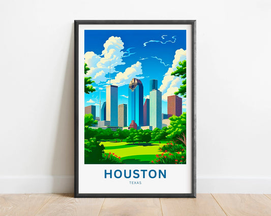 Houston Travel Poster