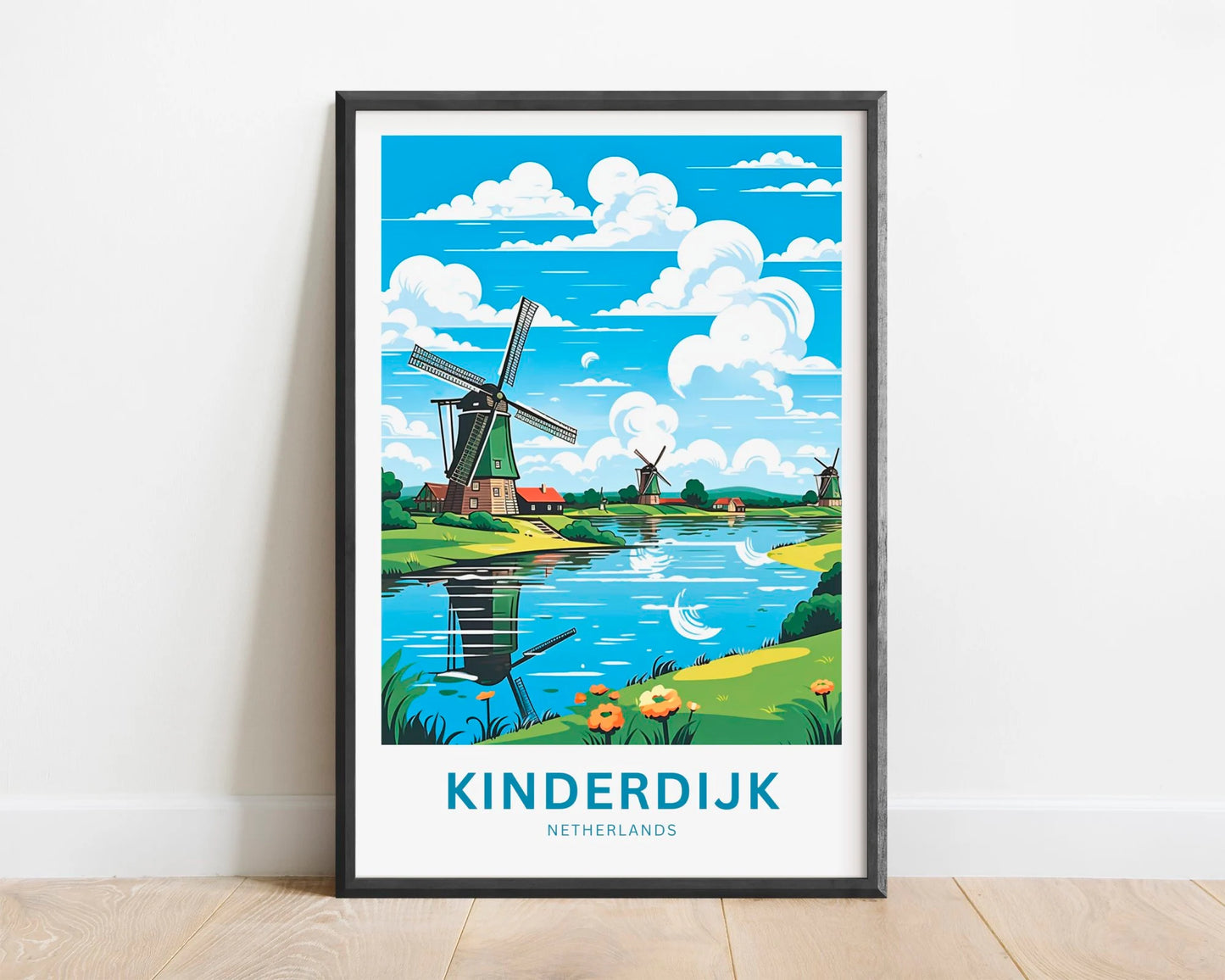 Kinderdijk Travel Poster