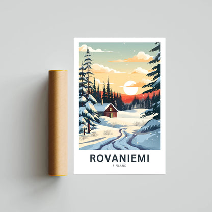 Rovaniemi Travel Poster