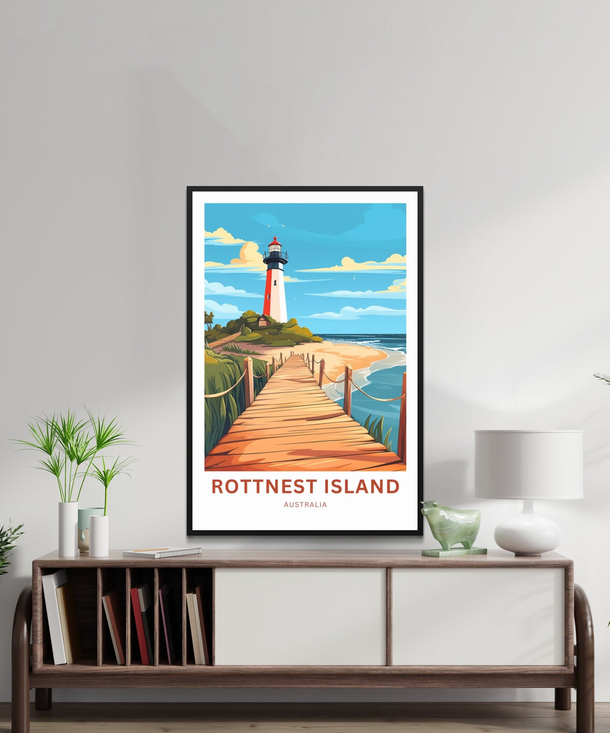 Rottnest Island Travel Print - Rottnest Island poster, Australia Wall Art, Framed present, Gift Australia Present - TravelTreasureCo