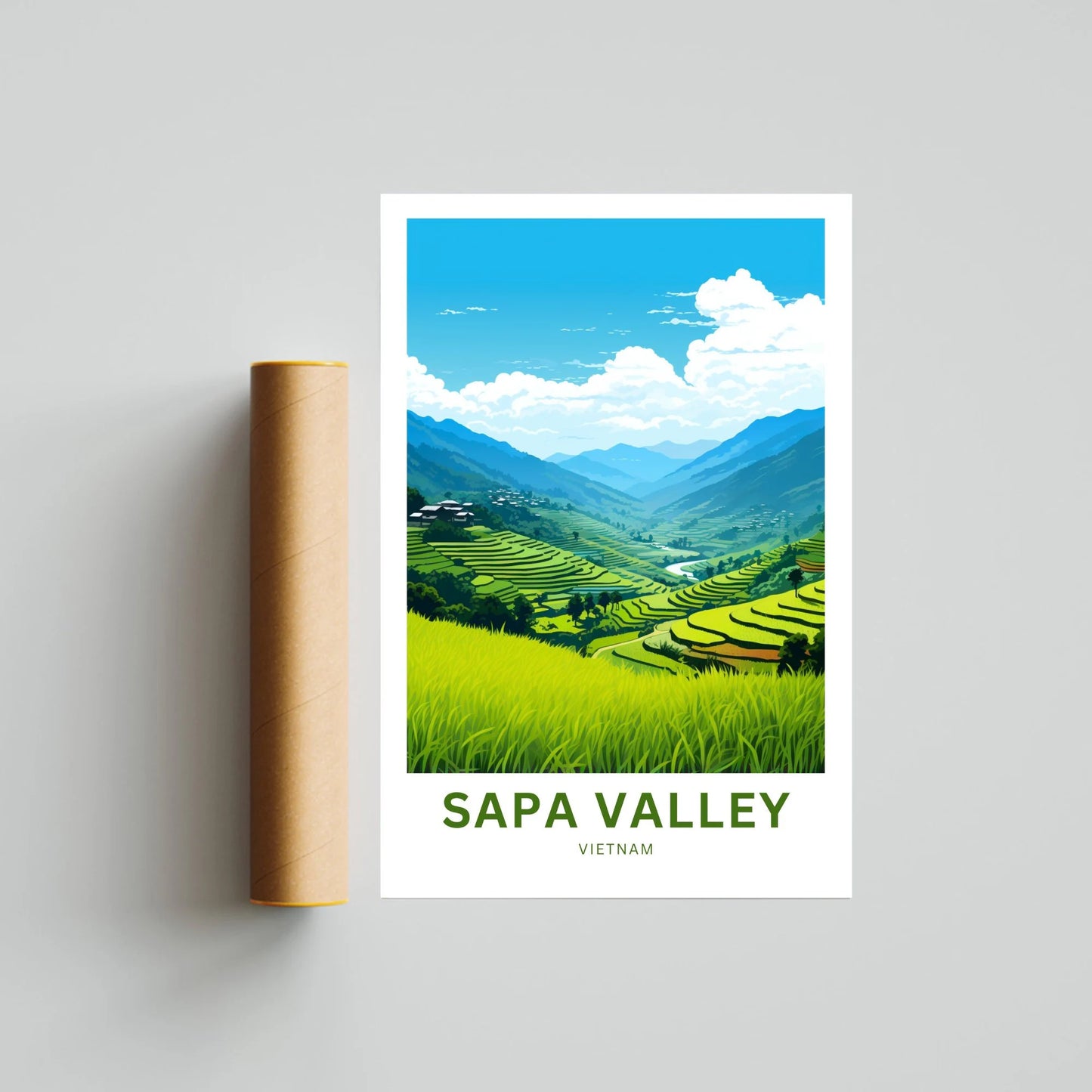 Sapa Valley Travel Poster