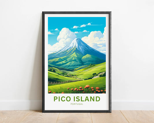 Pico Island Travel Poster