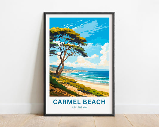 Carmel Beach Travel Poster