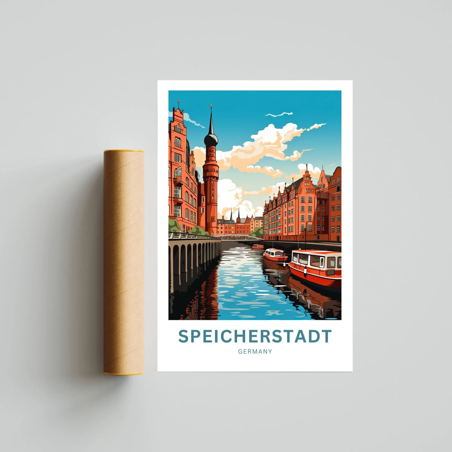 Speicherstadt Travel Poster