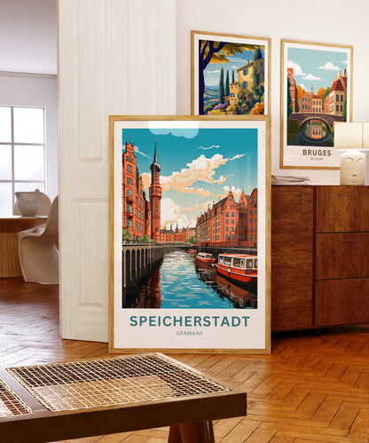 Speicherstadt Travel Poster