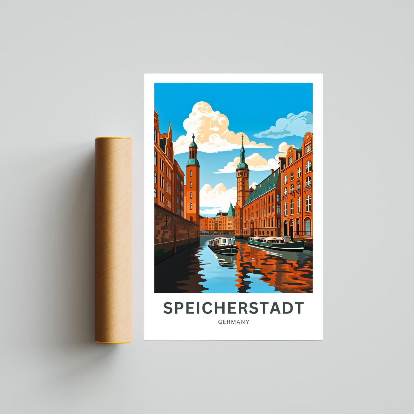 Speicherstadt Travel Poster