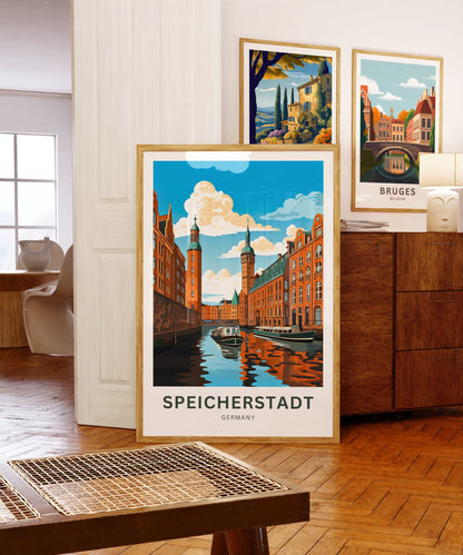 Speicherstadt Travel Poster