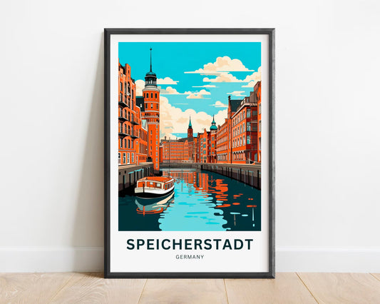 Speicherstadt Travel Poster