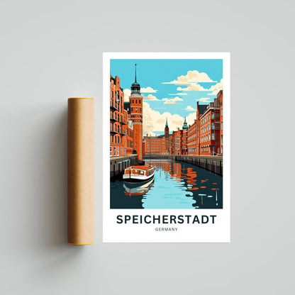 Speicherstadt Travel Poster