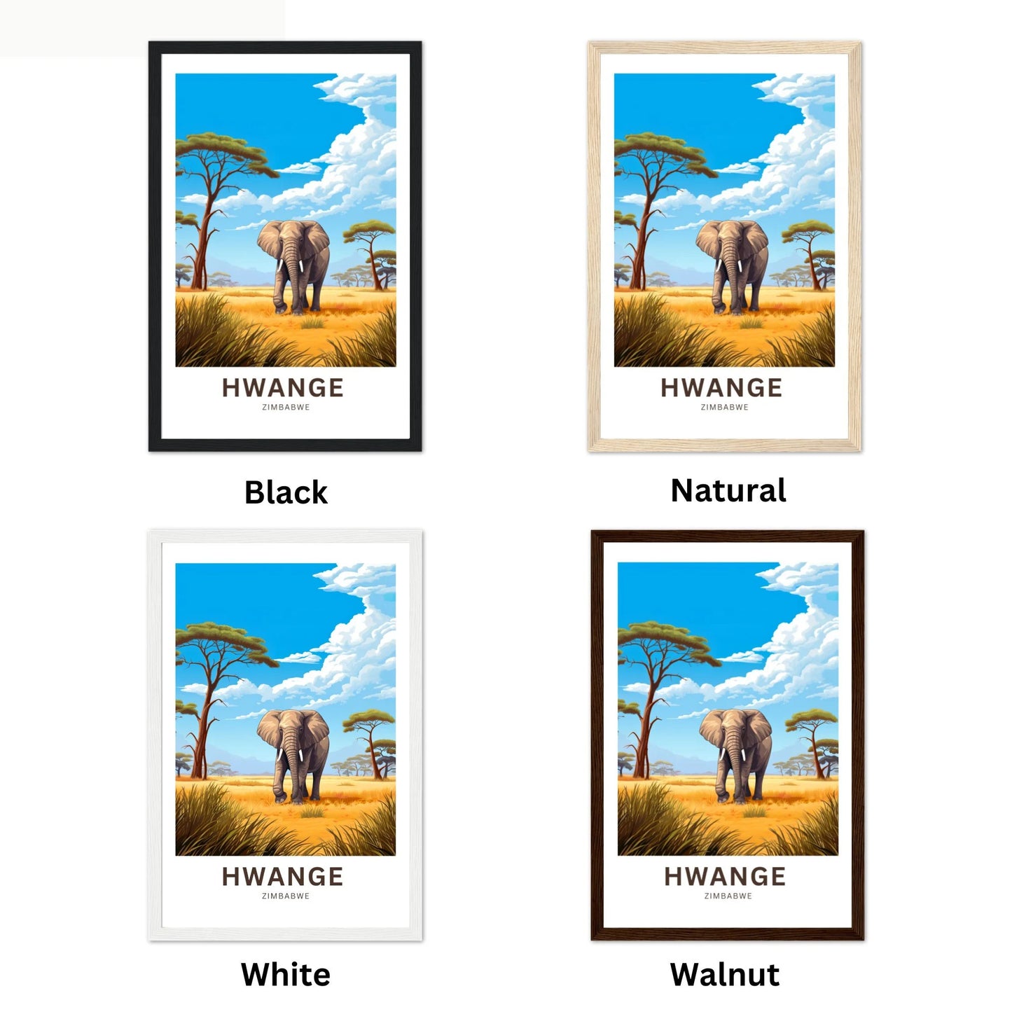 Hwange Travel Poster