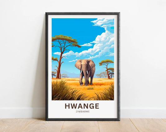 Hwange Travel Poster