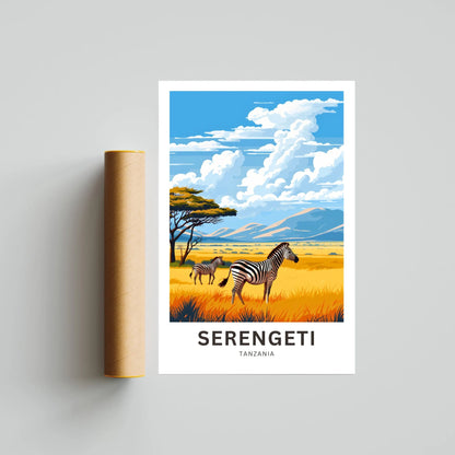 Serengeti Travel Poster