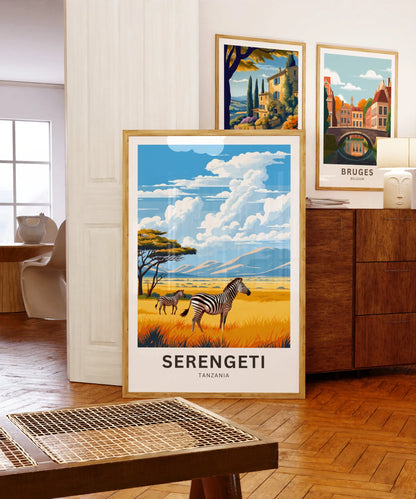 Serengeti Travel Poster