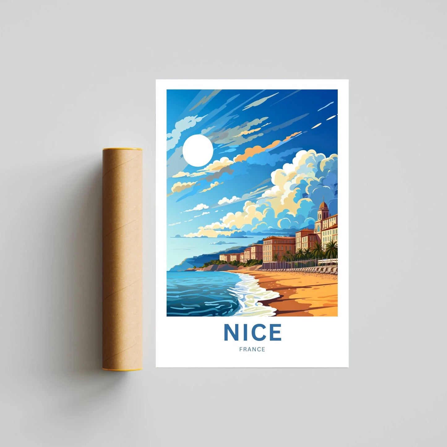 Nice France Travel Poster