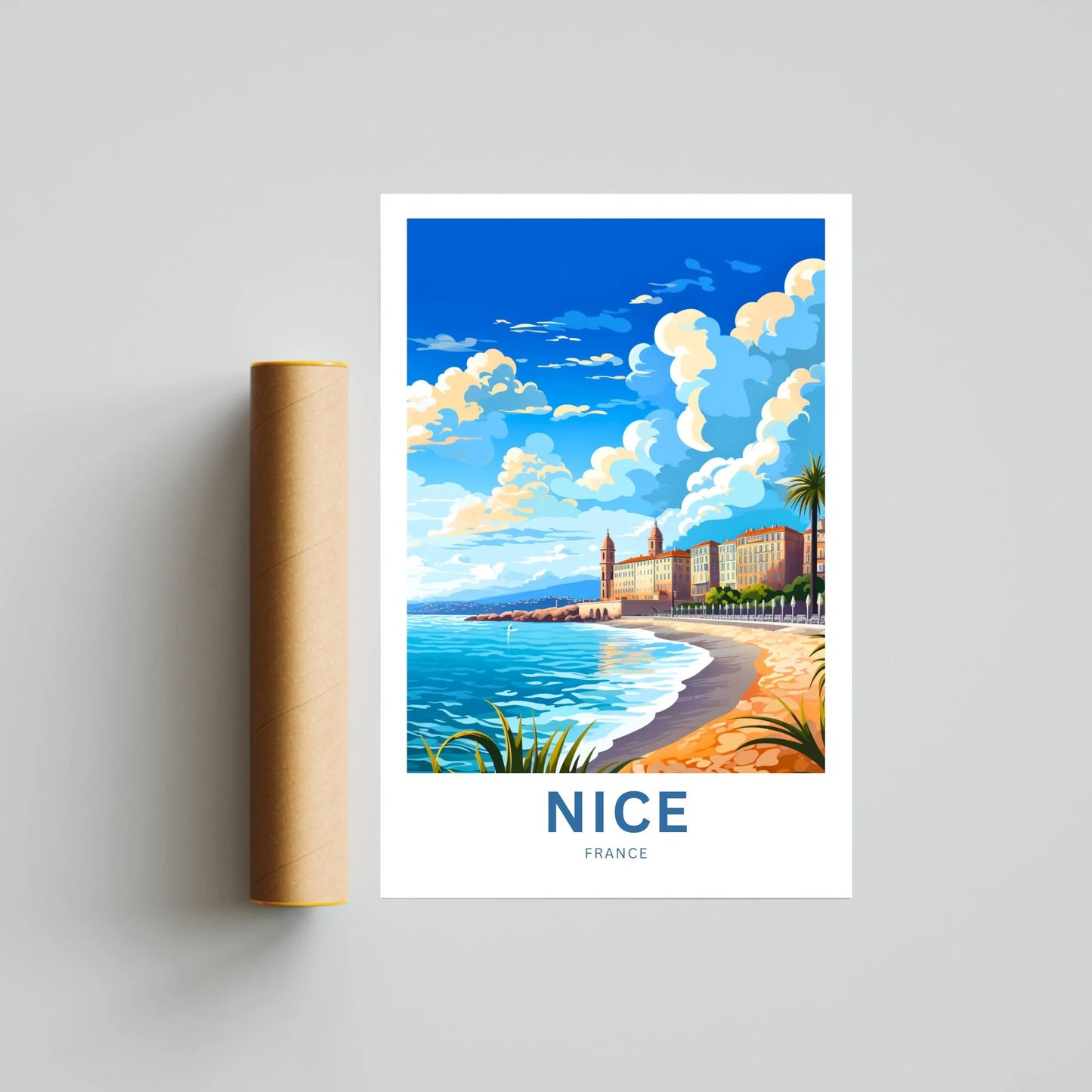 Nice France Travel Poster