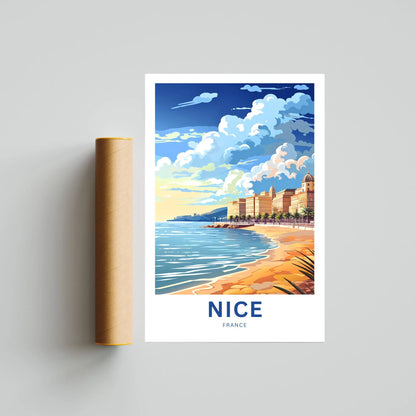 Nice France Travel Poster