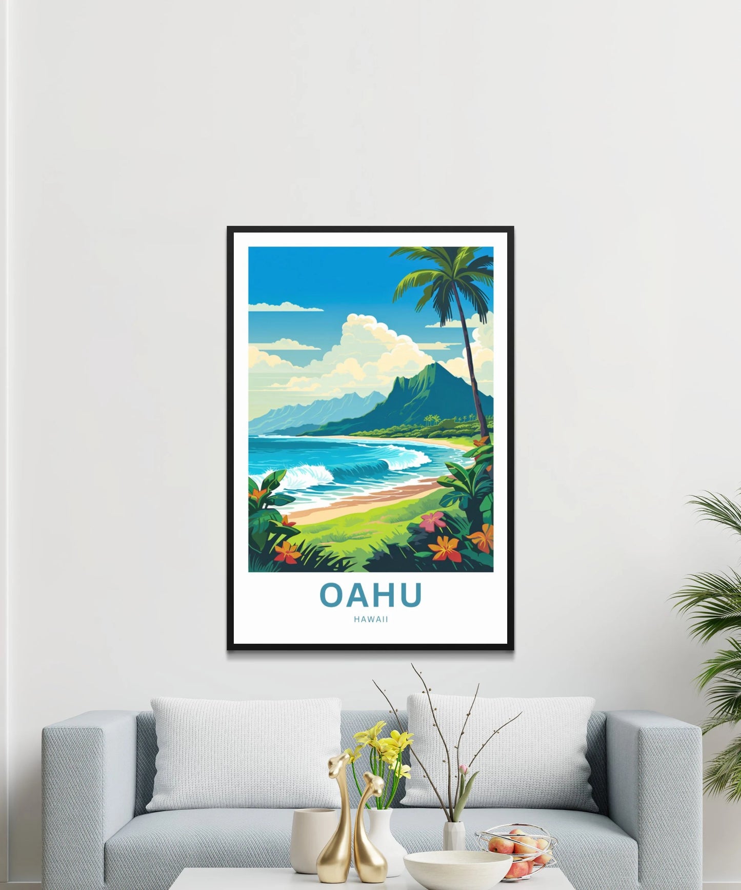 Oahu Travel Poster