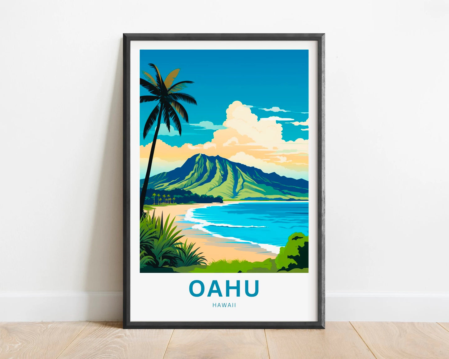 Oahu Travel Poster