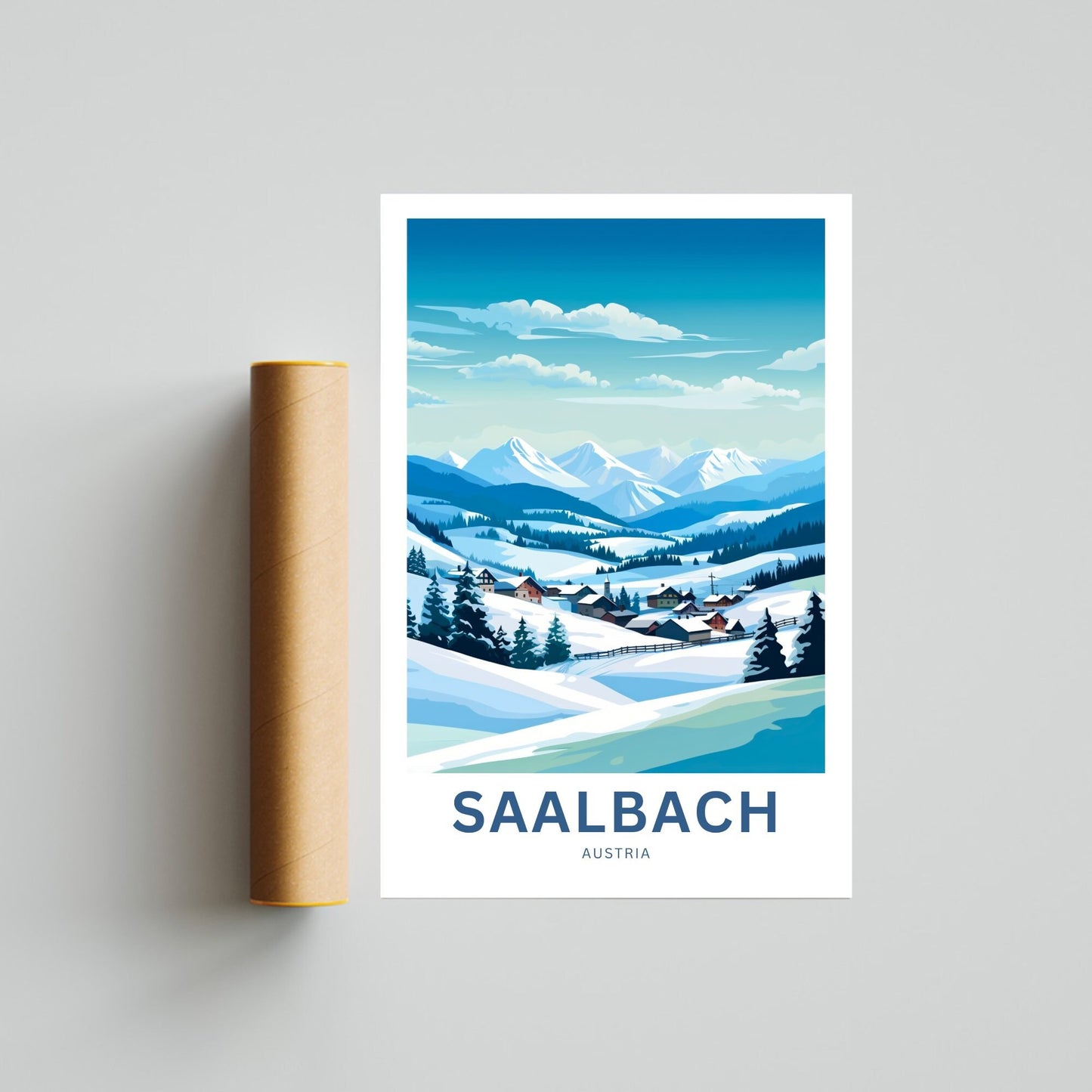 Saalbach Travel Poster