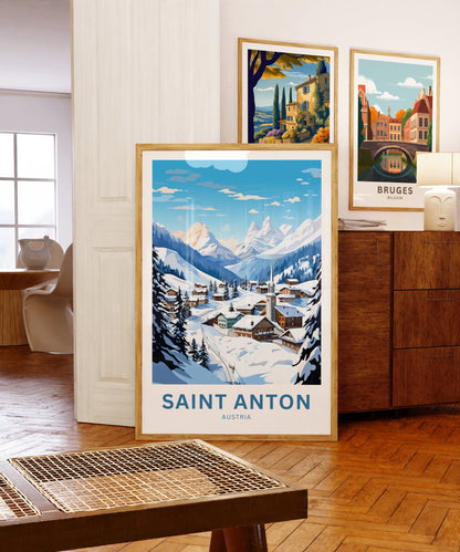 Saint Anton Travel Poster