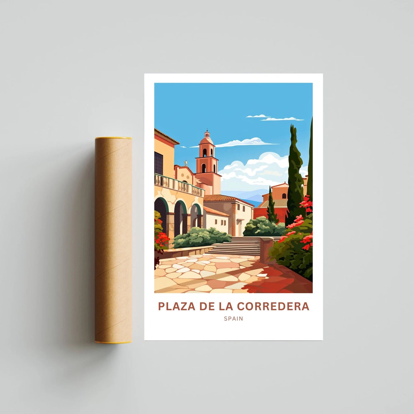 Plaza de la Corredera Travel Poster