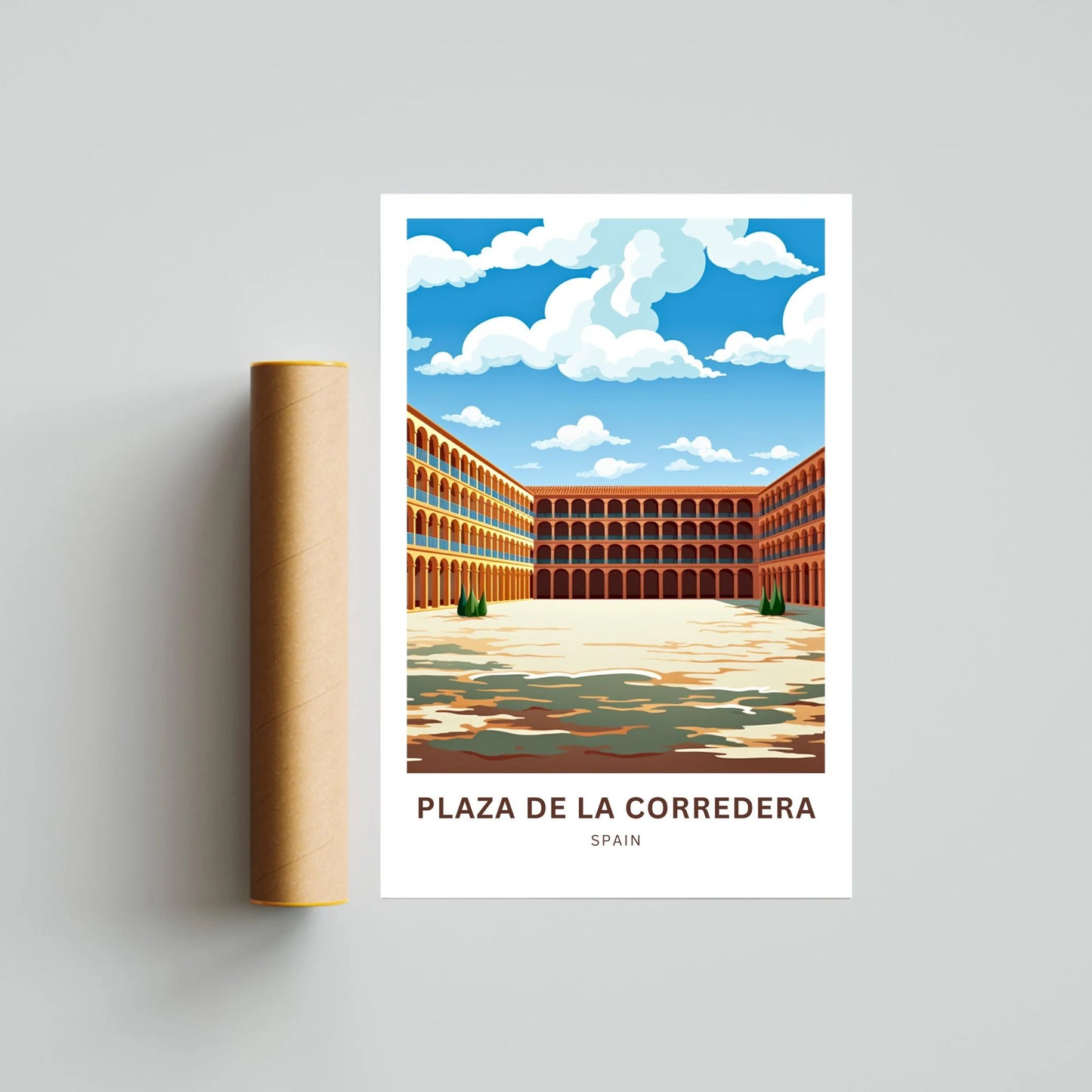 Plaza de la Corredera Travel Poster