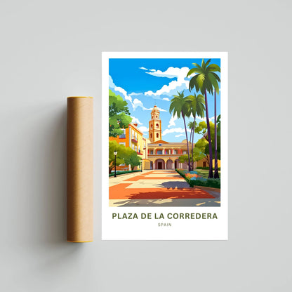 Plaza de la Corredera Travel Poster