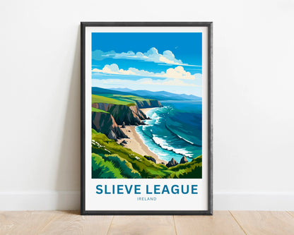 Slieve League Travel Poster