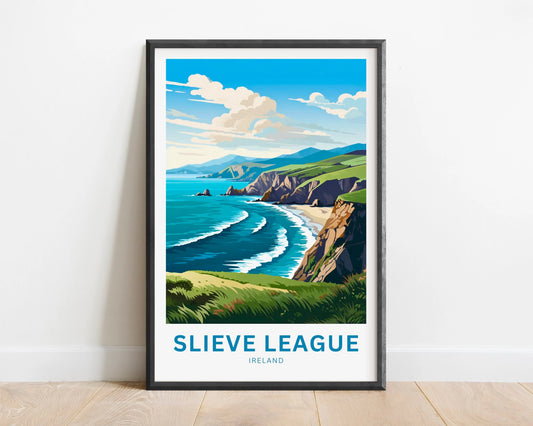 Slieve League Travel Poster