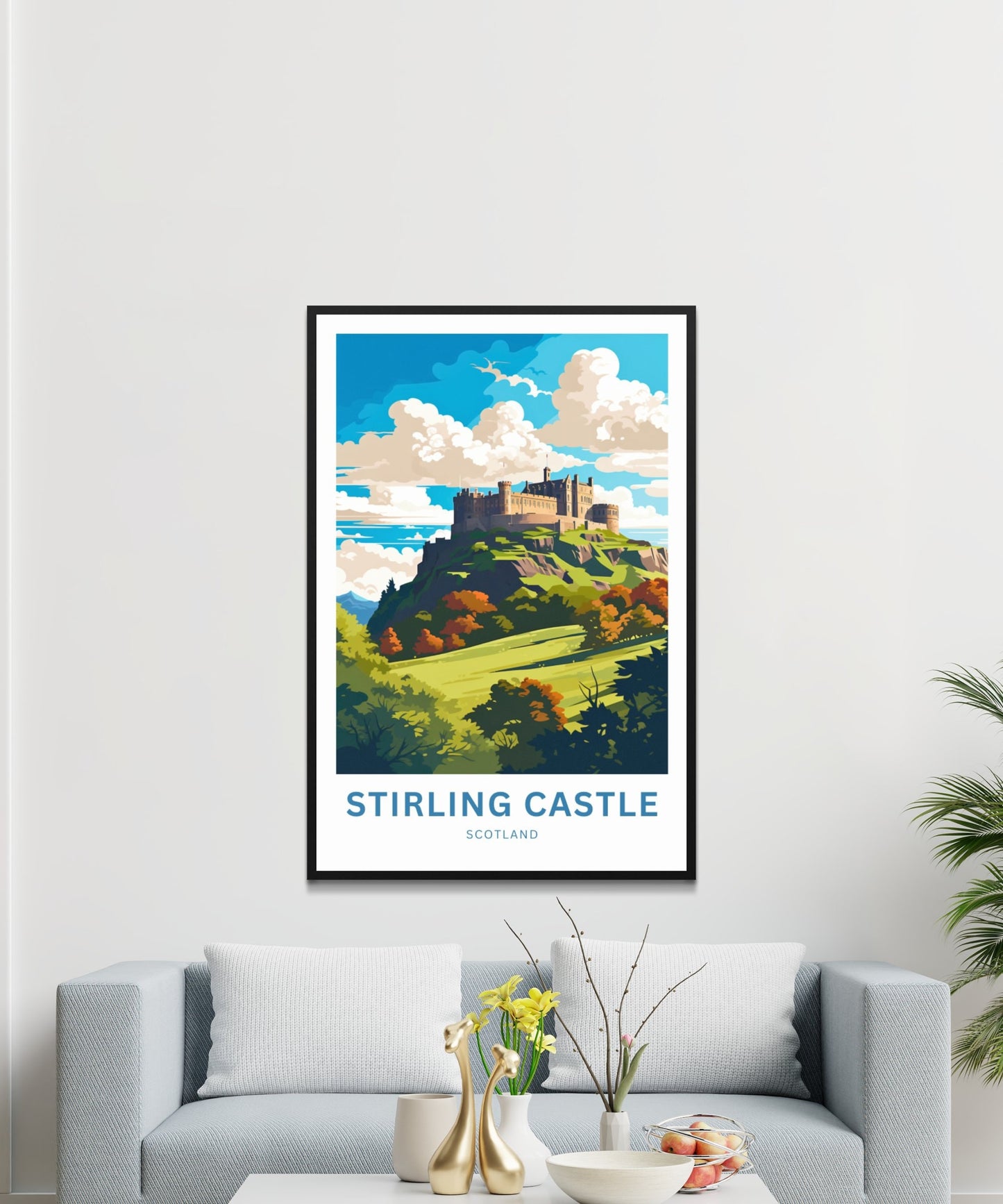 Stirling Castle Travel Print - Stirling Castle poster, Scotland Wall Art, Framed present, Gift Scotland Present - TravelTreasureCo