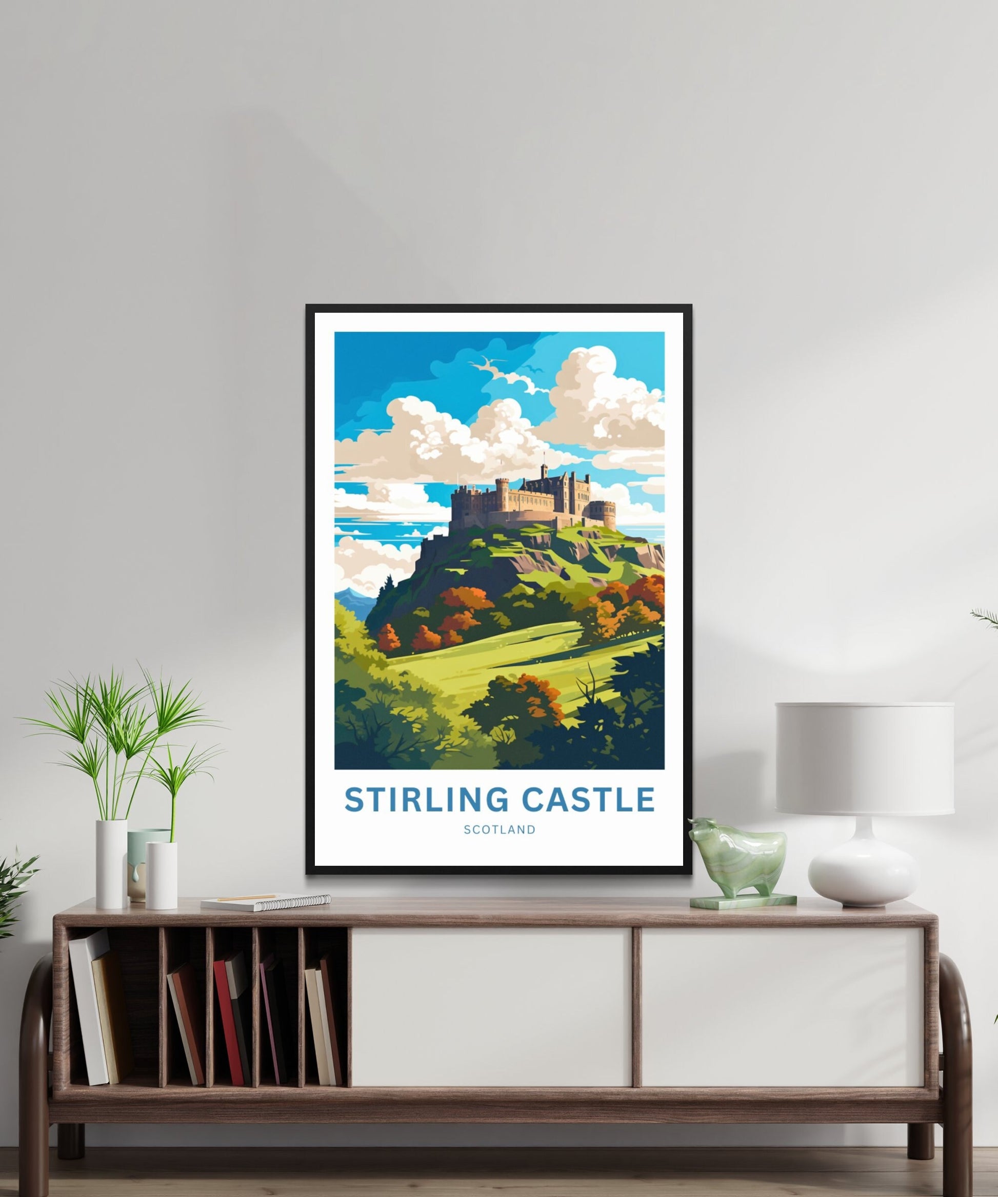 Stirling Castle Travel Print - Stirling Castle poster, Scotland Wall Art, Framed present, Gift Scotland Present - TravelTreasureCo