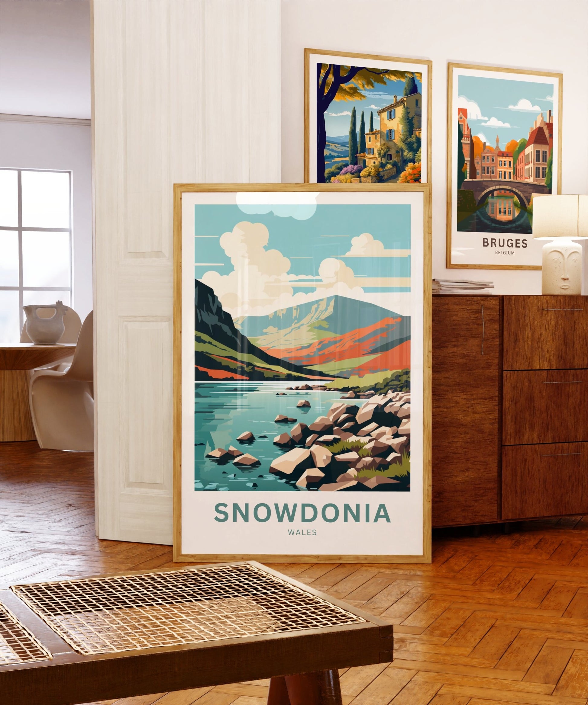 Snowdonia Travel Print - Snowdonia poster, United Kingdom Wall Art, Framed present, Gift United Kingdom Present - TravelTreasureCo