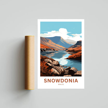 Snowdonia Travel Poster