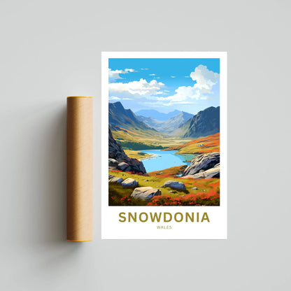 Snowdonia Travel Poster