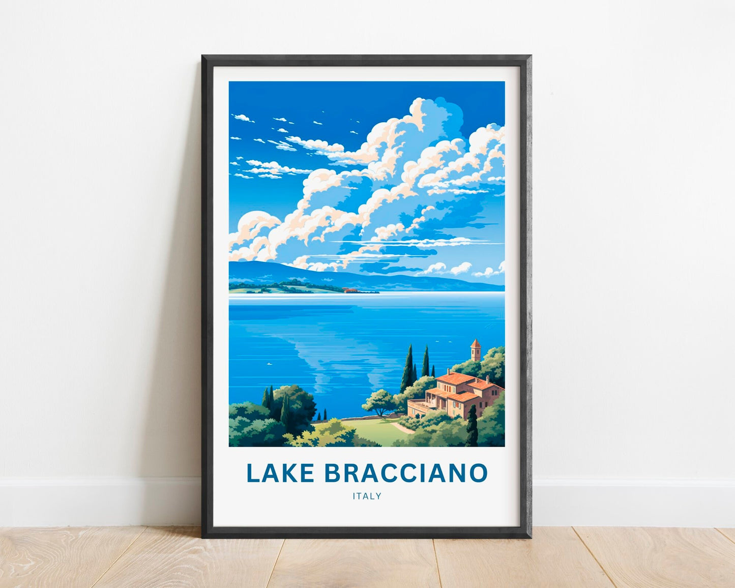 Lake Bracciano Travel Poster
