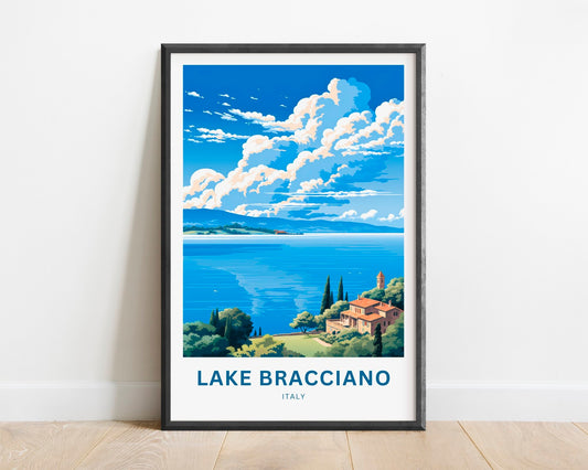 Lake Bracciano Travel Poster