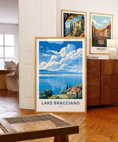 Lake Bracciano Travel Poster