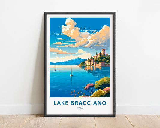 Lake Bracciano Travel Poster