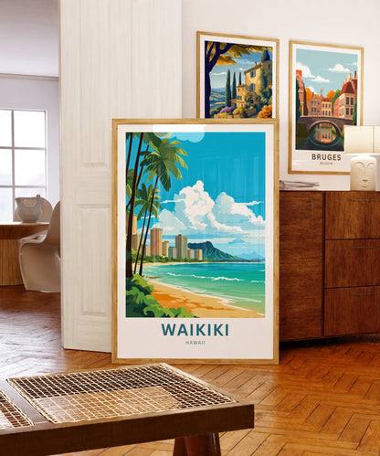 Waikiki Travel Poster