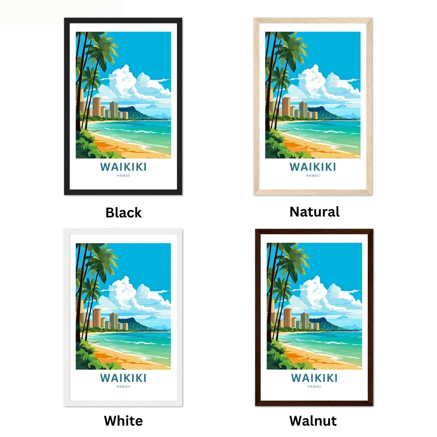 Waikiki Travel Poster