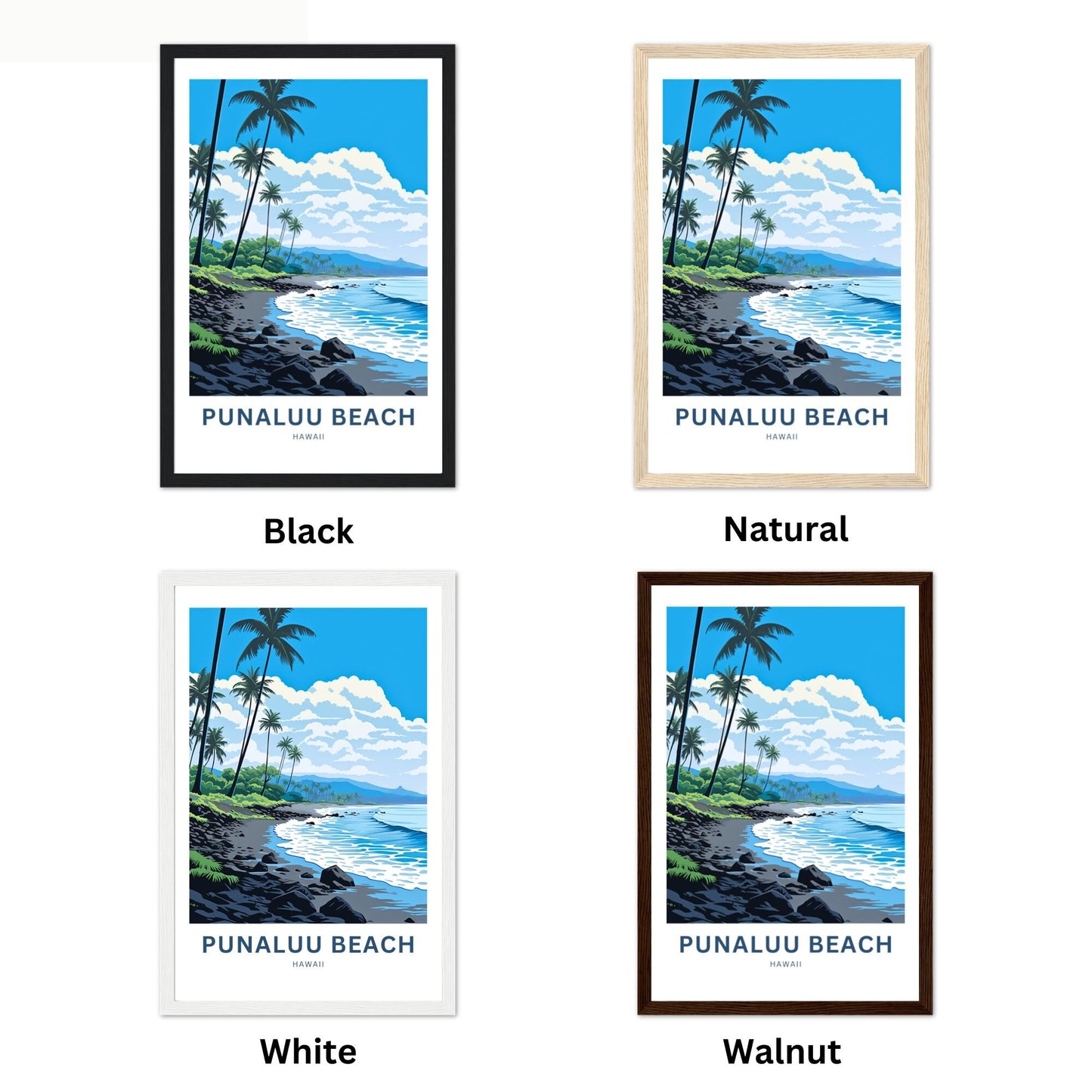 Punaluu Beach Travel Poster