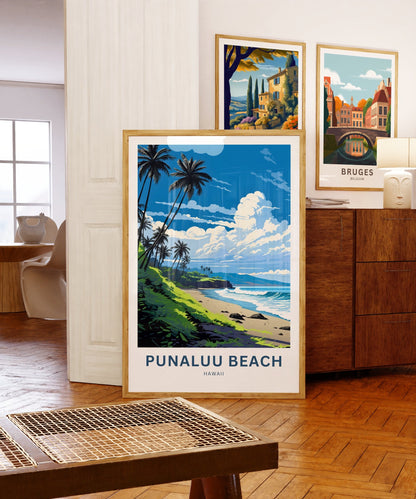 Punaluu Beach Travel Poster