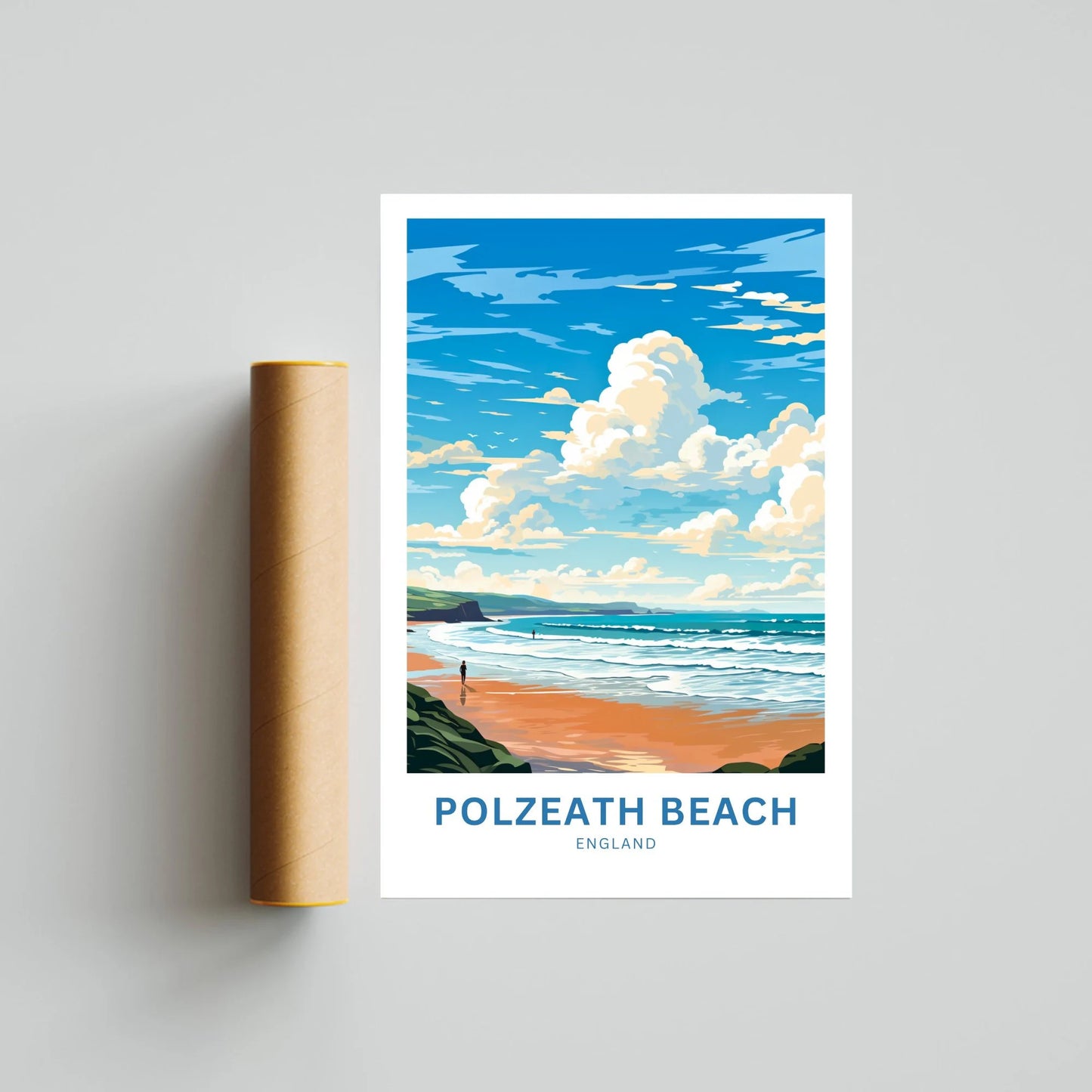 Polzeath Beach Travel Poster