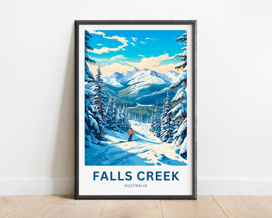 Falls Creek Island Travel Poster